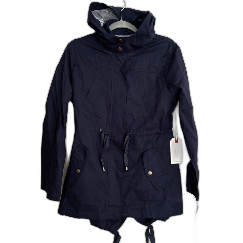 NEW with Tags! Blu Pepper Anthropologie Dark Blue Hooded Utility Jacket | SMALL